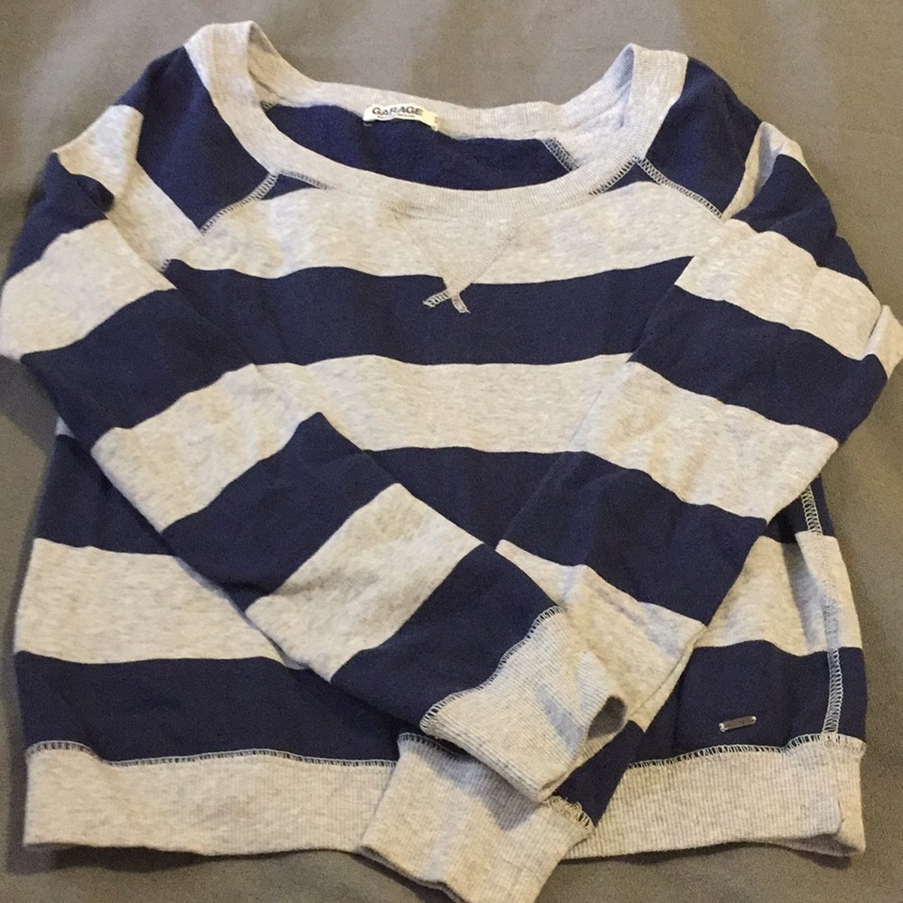Blue and gray Garage shirt
